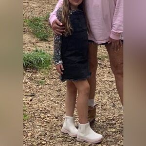 Girls 7/8 ArtClass Black Denim Overall Dress